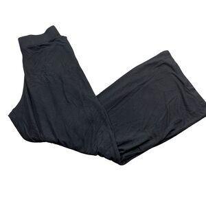 Soft Surroundings Medium Tall Black Wide Leg Plazzo Pants‎ Elastic Waist